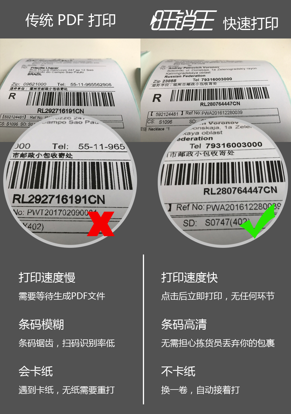 如何使用旺销王打印高清条码面单,不模糊就不丢件 如何使用旺销王打印高清条码面单,不模糊就不丢件